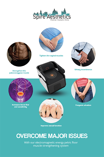 Image of EMS chair to treat Urine leakage Newport from Spire Aesthetics
