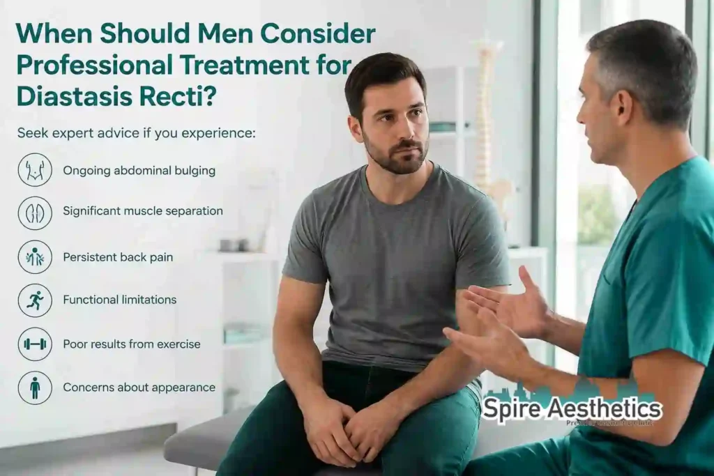 When Should Men Consider Professional Treatment for Diastasis Recti Newport?