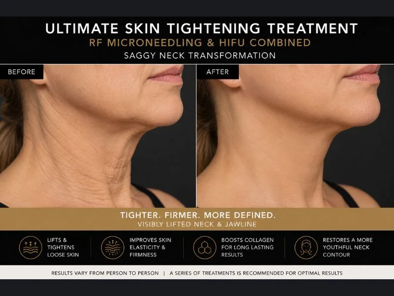 before and after Ultimate skin tightening treatment Newport
